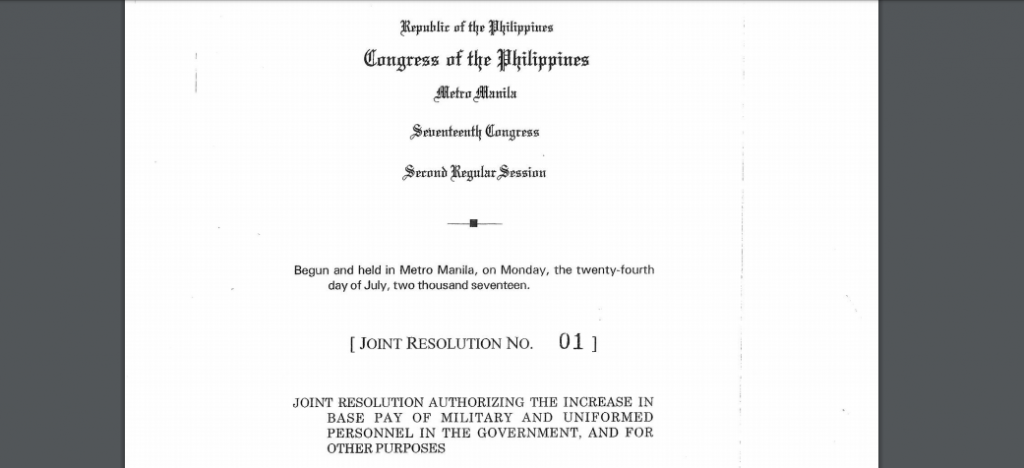 Joint resolution no. 1